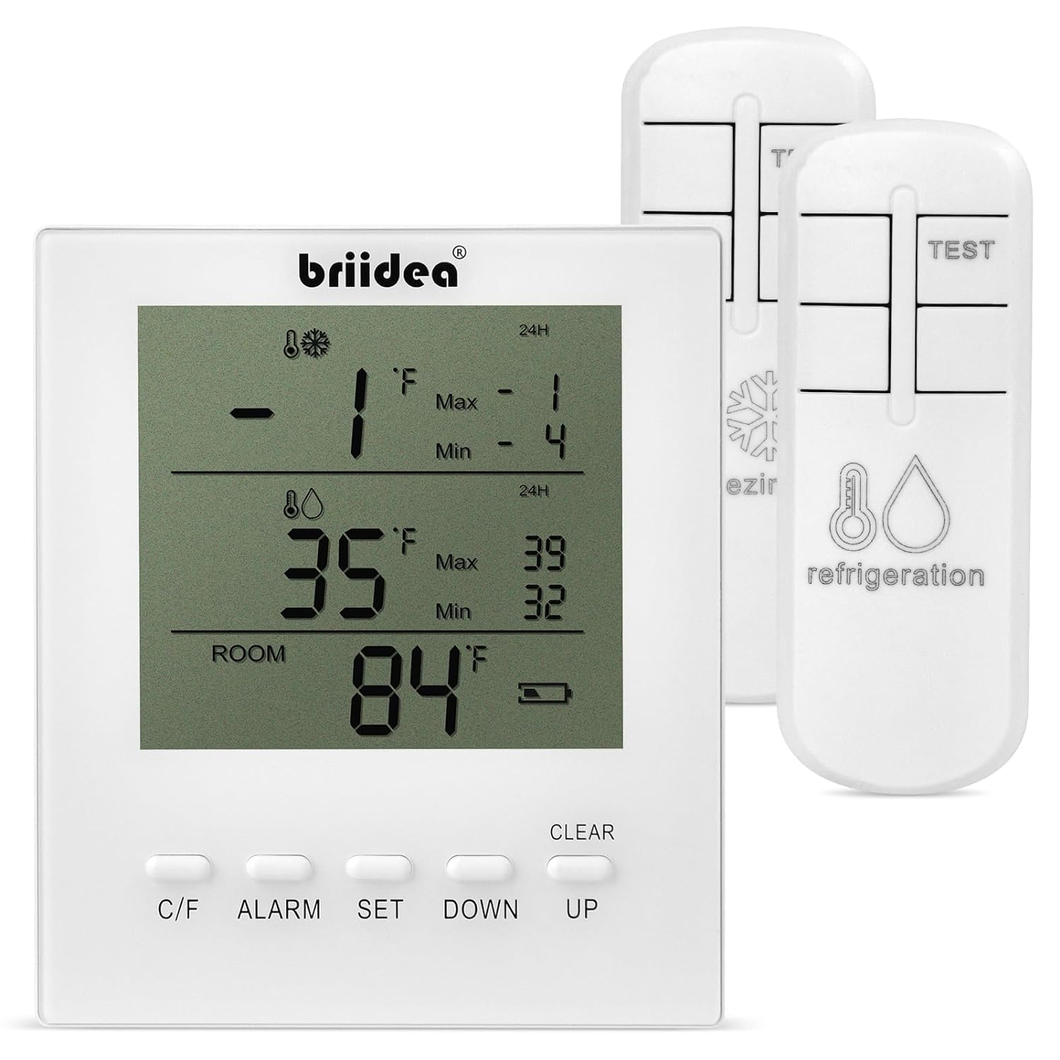 HRTC01 Freezer Temperature Alarm, Briidea Wireless Fridge and Freezer