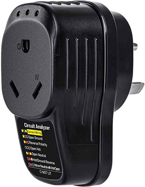 Briidea RV Surge Protector 30 Amp, Adapter Circuit Analyzer with LED Indicator Light Black