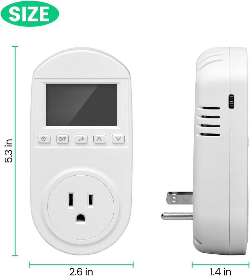 Temperature Controlled Outlet, Briidea Thermostat Outlet Compatible wi