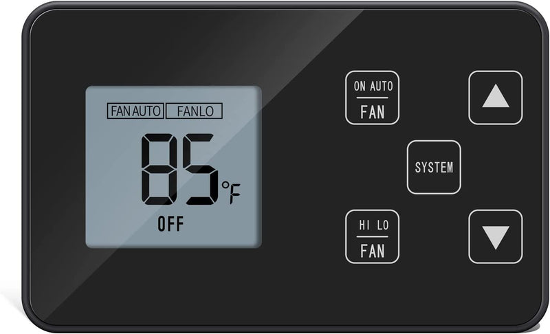[New Generation] RV Thermostat, Briidea RV LCD Screen Digital Thermostat (Cool Only/Furnace), Replace for Dometic 3106995.032, 12V DC, Black