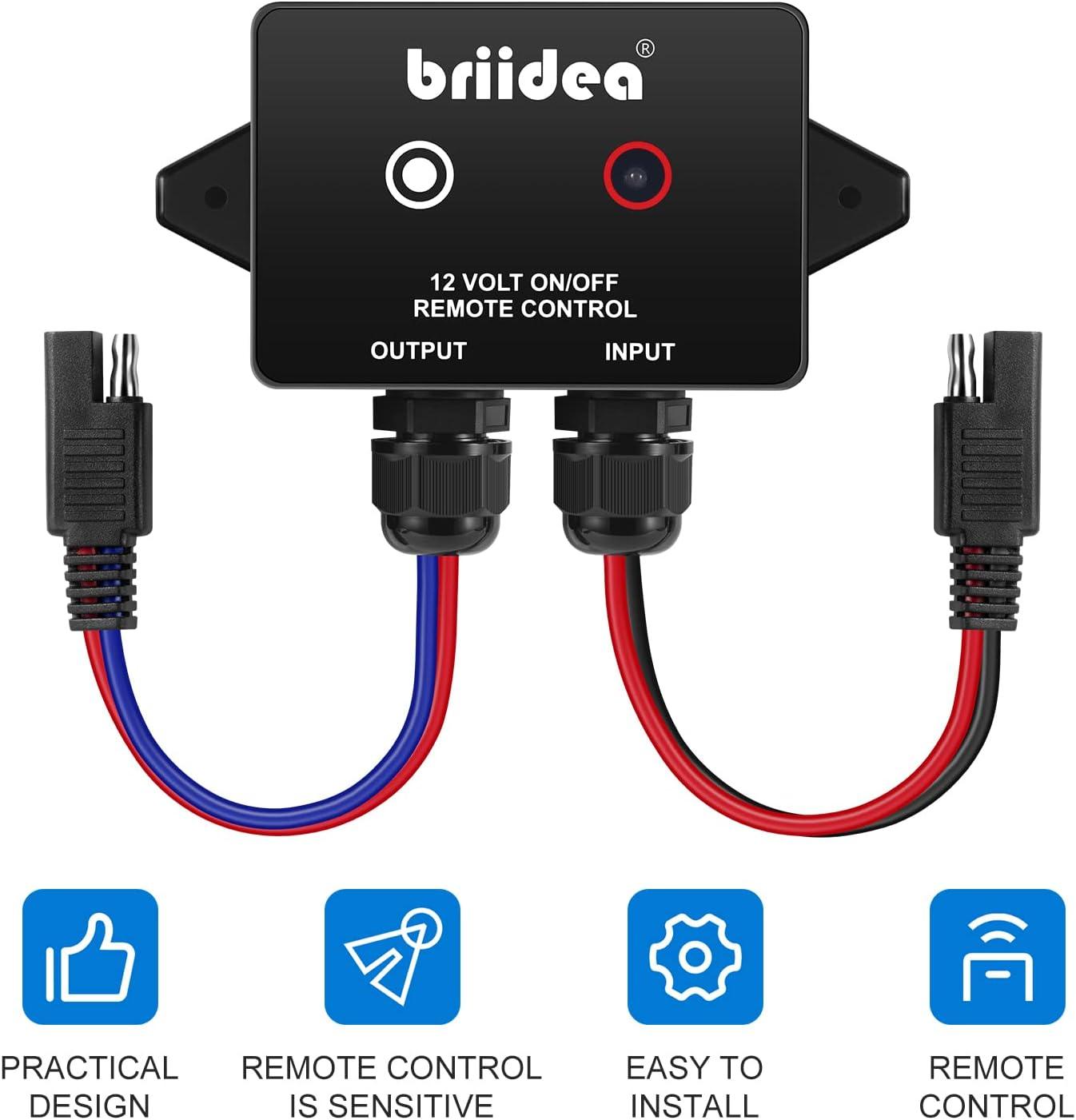 Briidea 12 Volt Wireless Remote Control Switch for Agricultural Sprayers, Spray Pumps, IP67 Waterproof - briidea