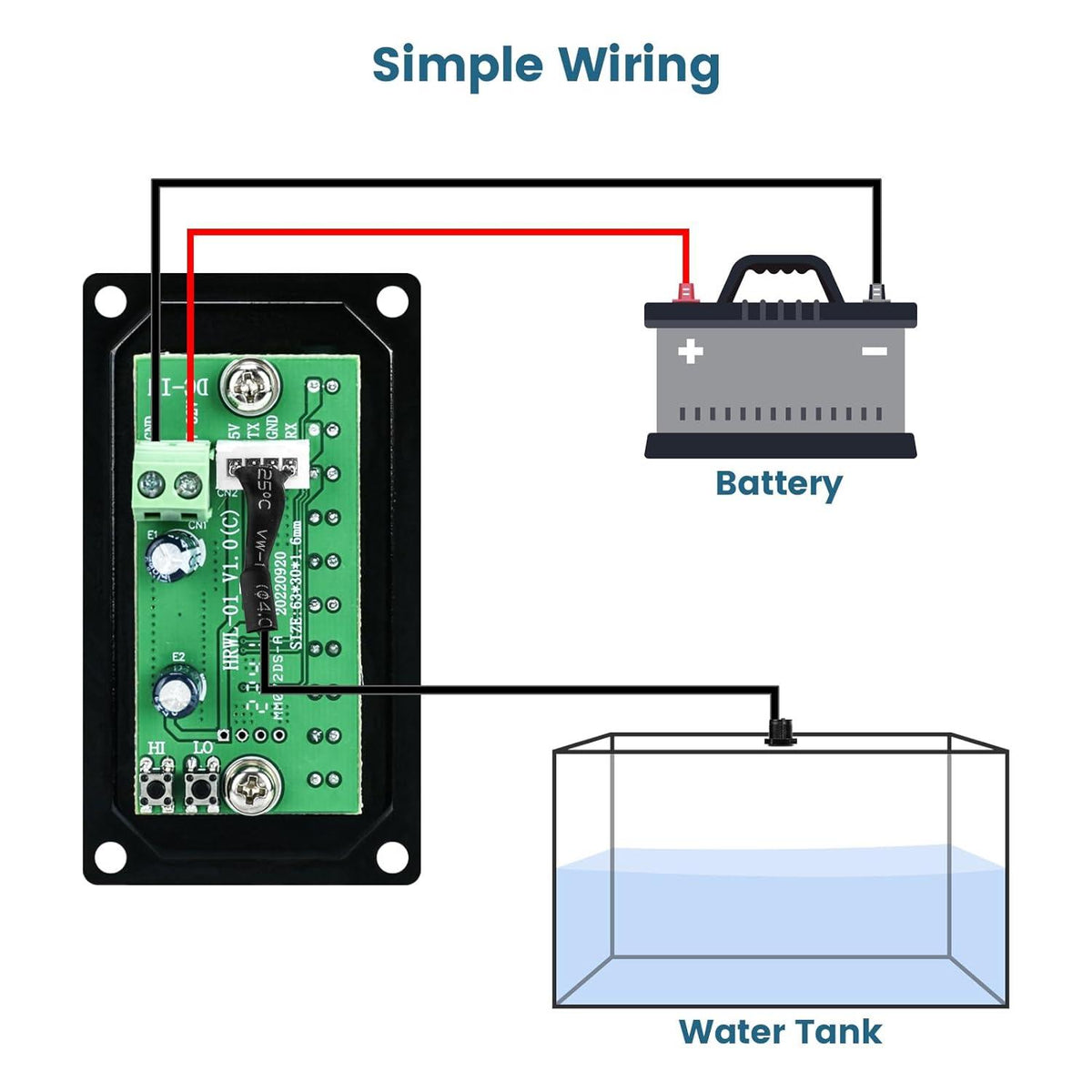 briidea RV Tank Sensor Monitor Panel, RV Water Tank Level Monitor with