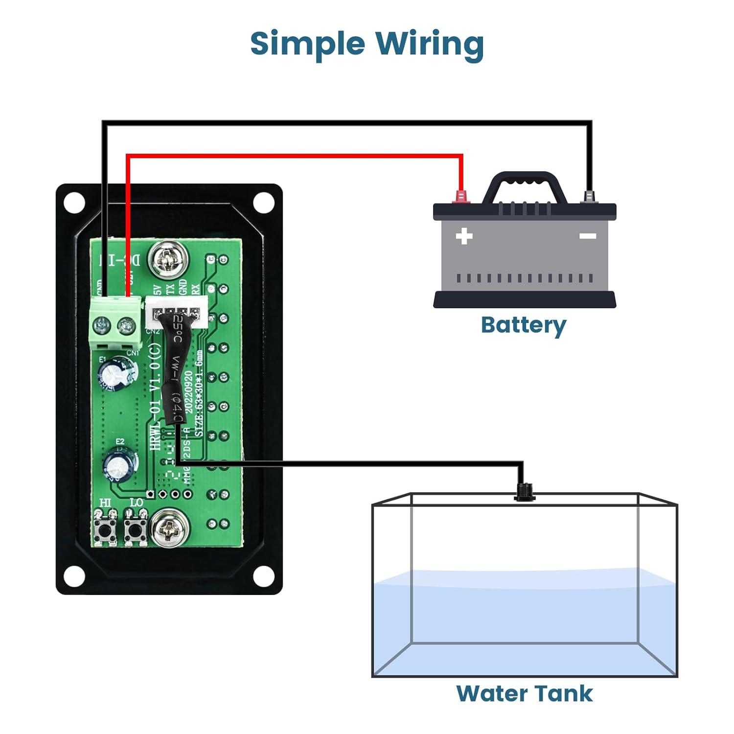 briidea RV Tank Sensor Monitor Panel, RV Water Tank Level Monitor with LED Indicator, Allow You to Replenish The Water Tank in Time, Ideal for RV Motorhome Caravan, Powered by 7-32V DC
