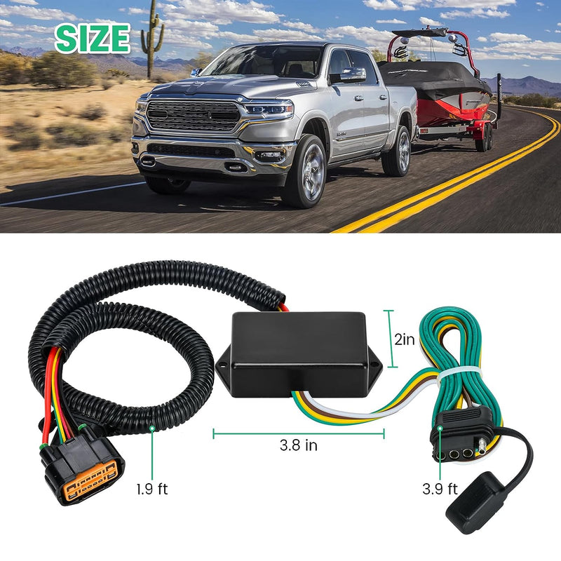 Briidea Custom Trailer Wiring Harness Kit 4 Pin 56420 Compatible with Hyundai Santa Fe 2019-2023, Palisade 2020-2022, Cruz and Tucson 2022-2023, Kia Telluride 2020-2022, Carnival 2022-2023