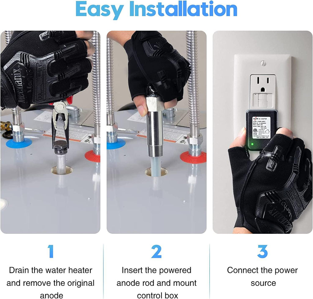 Powered Anode Rod, Briidea Water Heater Anode Rod Made of Titanium (40