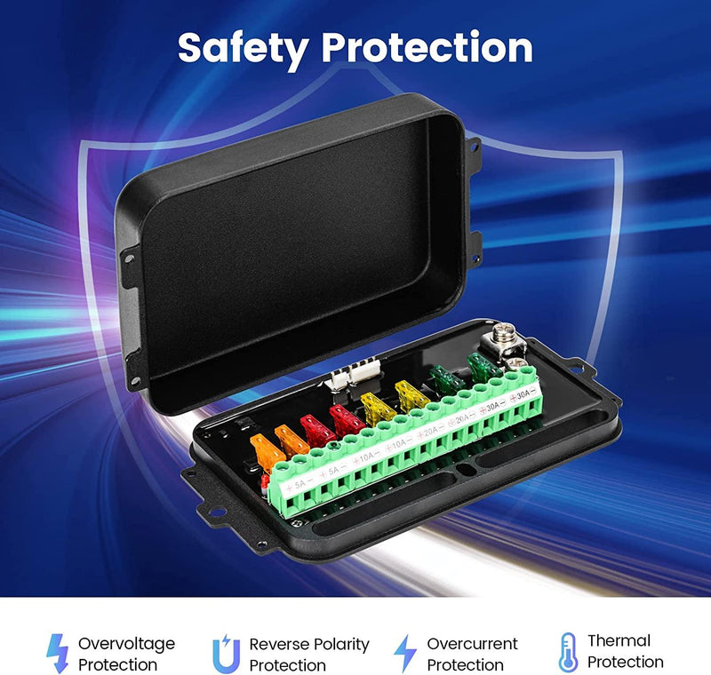 8 Gang Switch Panel, Briidea Switch Panel for Car with All Metal Housing, Multifunction 12V-24V, Ideal for Car, Golf Cart, ATV, UTV, RV, Truck, Enhance Your Driving Experience