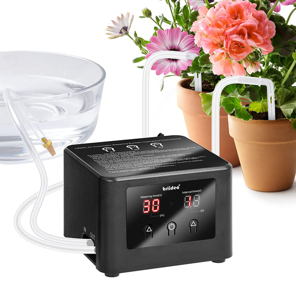 Briidea Automatic Plant Waterer Indoor, DIY Drip Irrigation Kit for Vacation