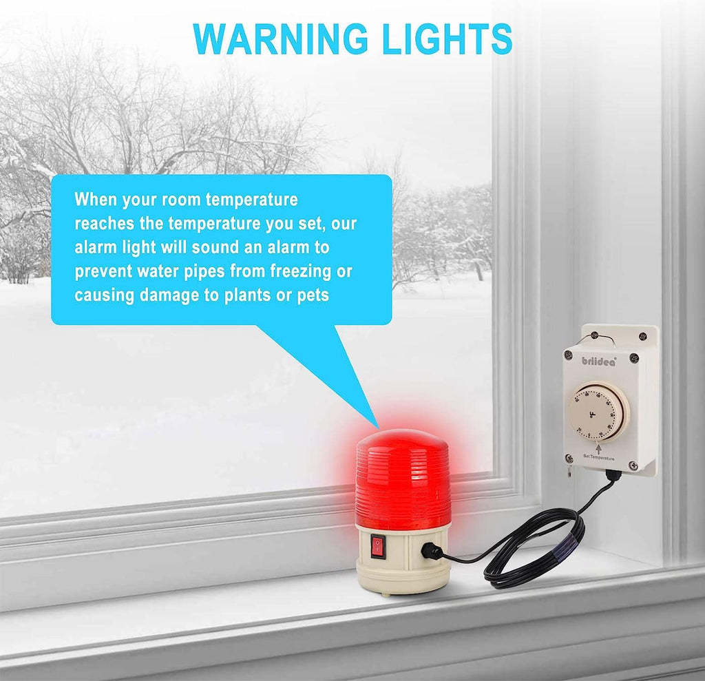 briidea Temperature Warning Light, Low Temperature Warning Light Can S