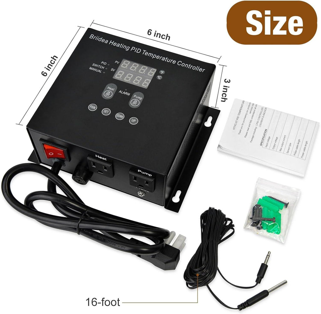 Briidea Heating PID Temperature Controller, 40℉302℉/40℃150