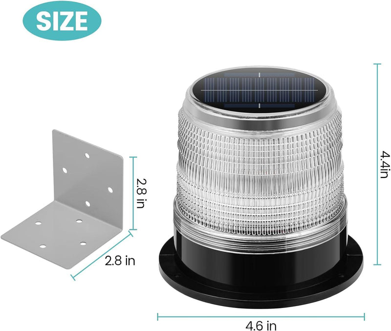 Night Predator Deterrent, Briidea Solar Predator Control Light with Batteries, 360° Highlighting LED Bright to 1.6KM Away, Automatic Turn On at Night, Protect Crops and Poultry