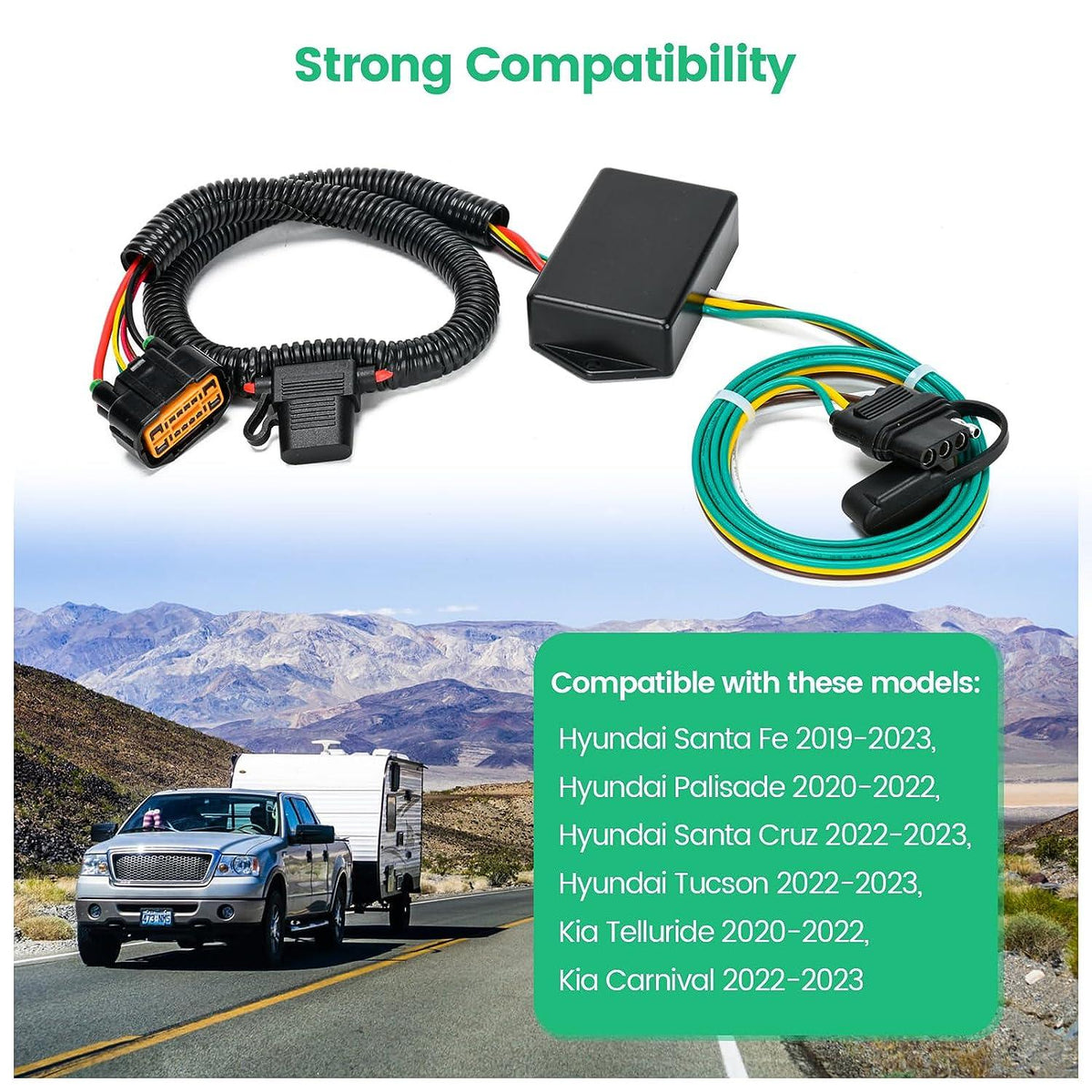 Briidea Custom Trailer Wiring Harness Kit 4 Pin 56420 Compatible with ...
