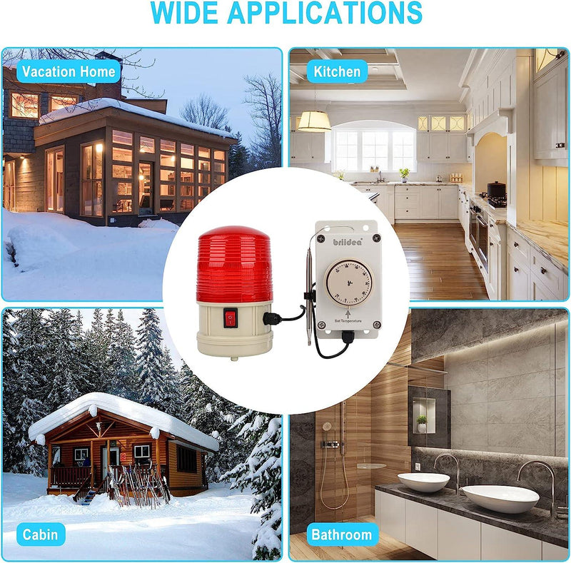 briidea Temperature Warning Light, Low Temperature Warning Light Can S