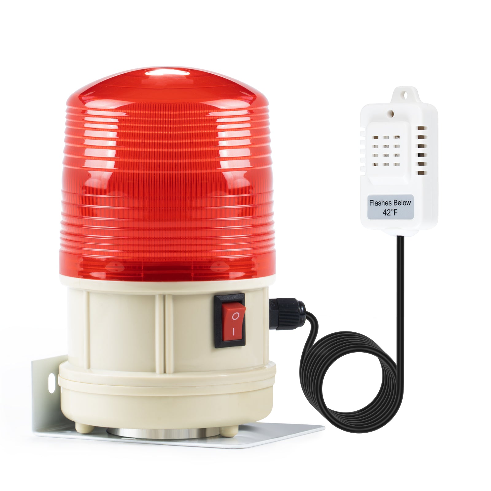 Briidea Temperature Warning Light with Built-in Thermostat, Auto Flash ...
