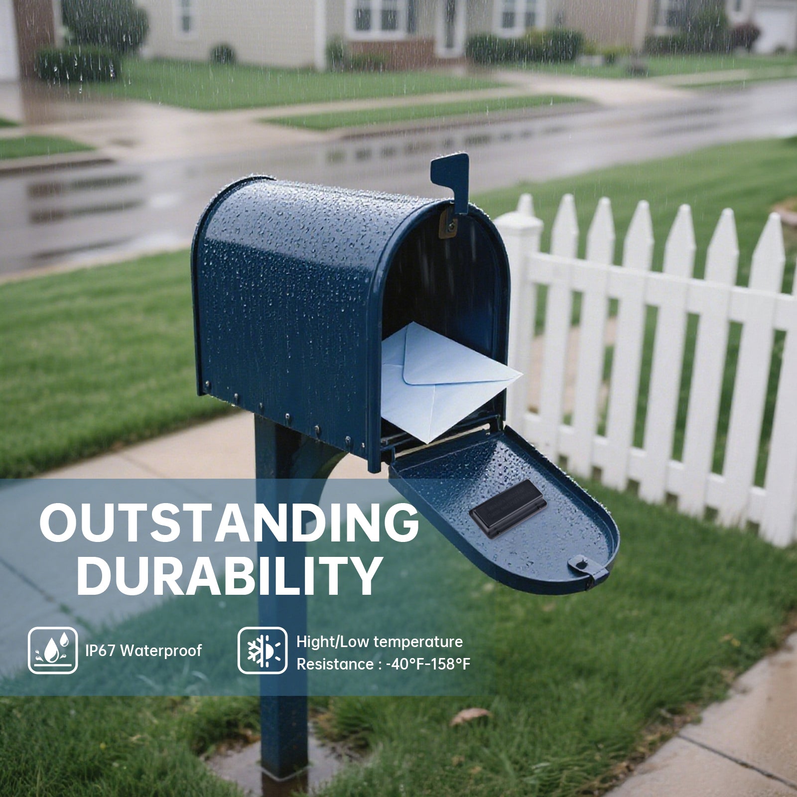 Briidea WiFi Mailbox Alert with LoRa Technology Up to 1200ft Long Rang ...