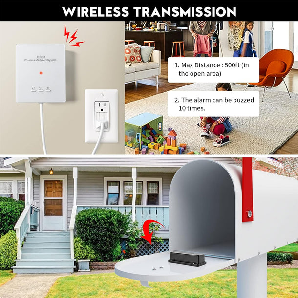 Briidea 500ft Wireless Mailbox Alarm with LED Light – briidea