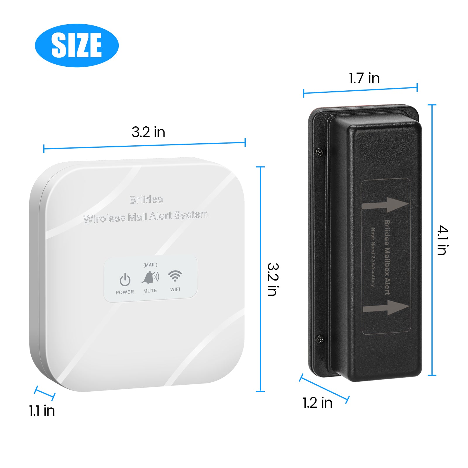 Briidea 500ft Wireless Mailbox Alarm with LED Light – briidea