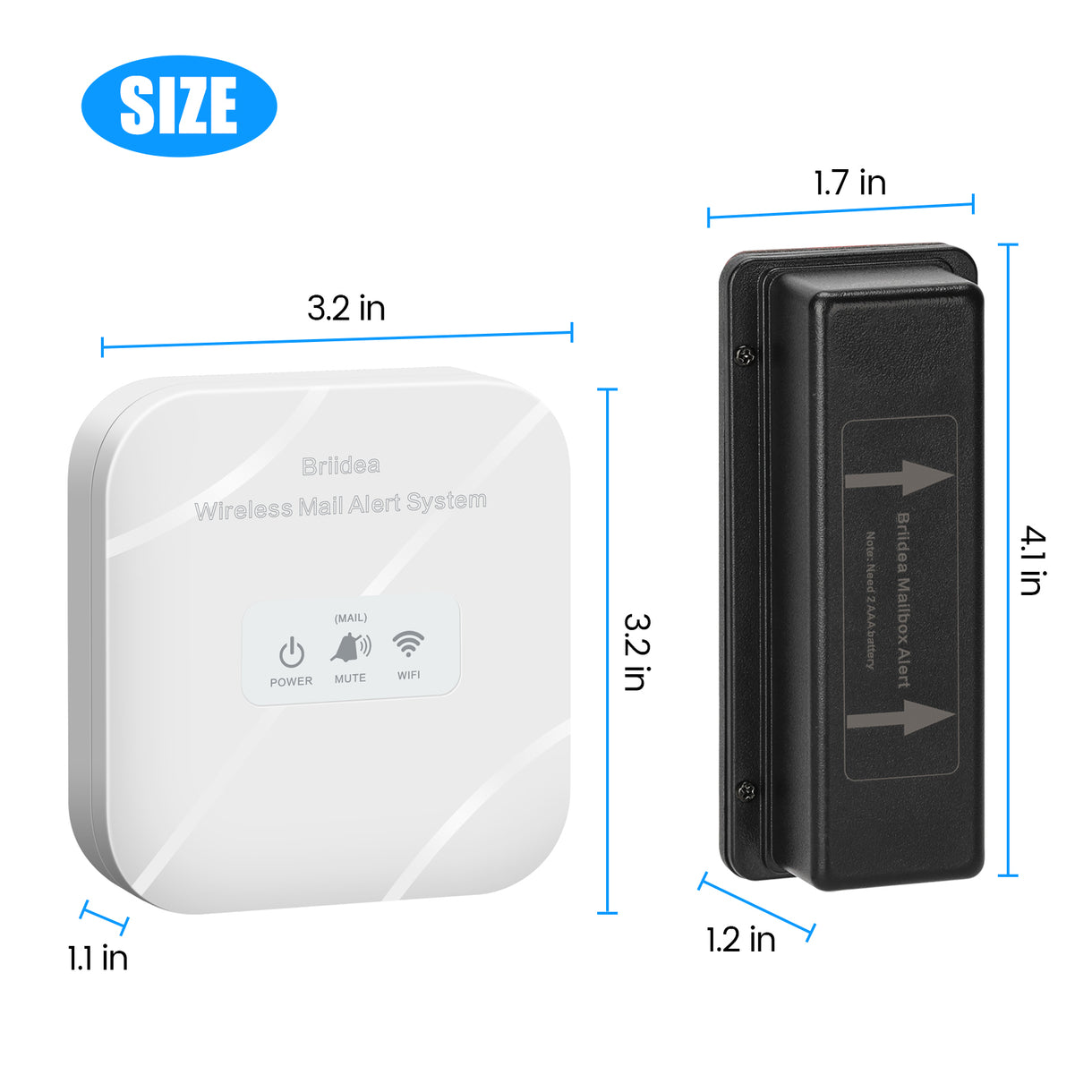 Briidea 500ft Wireless Mailbox Alarm with LED Light – briidea