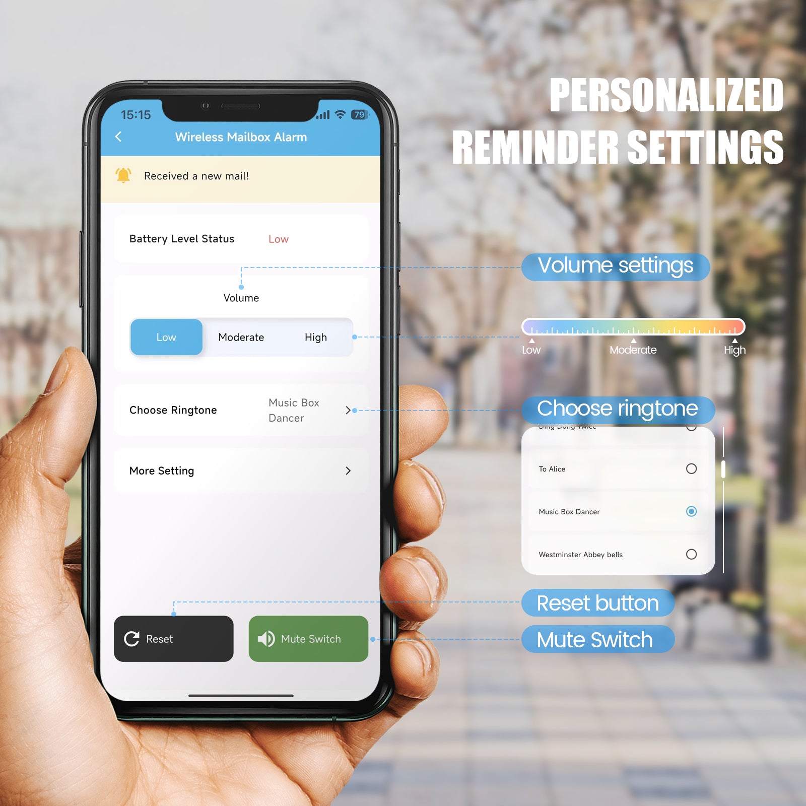 Briidea 500ft Wireless Mailbox Alarm with LED Light – briidea