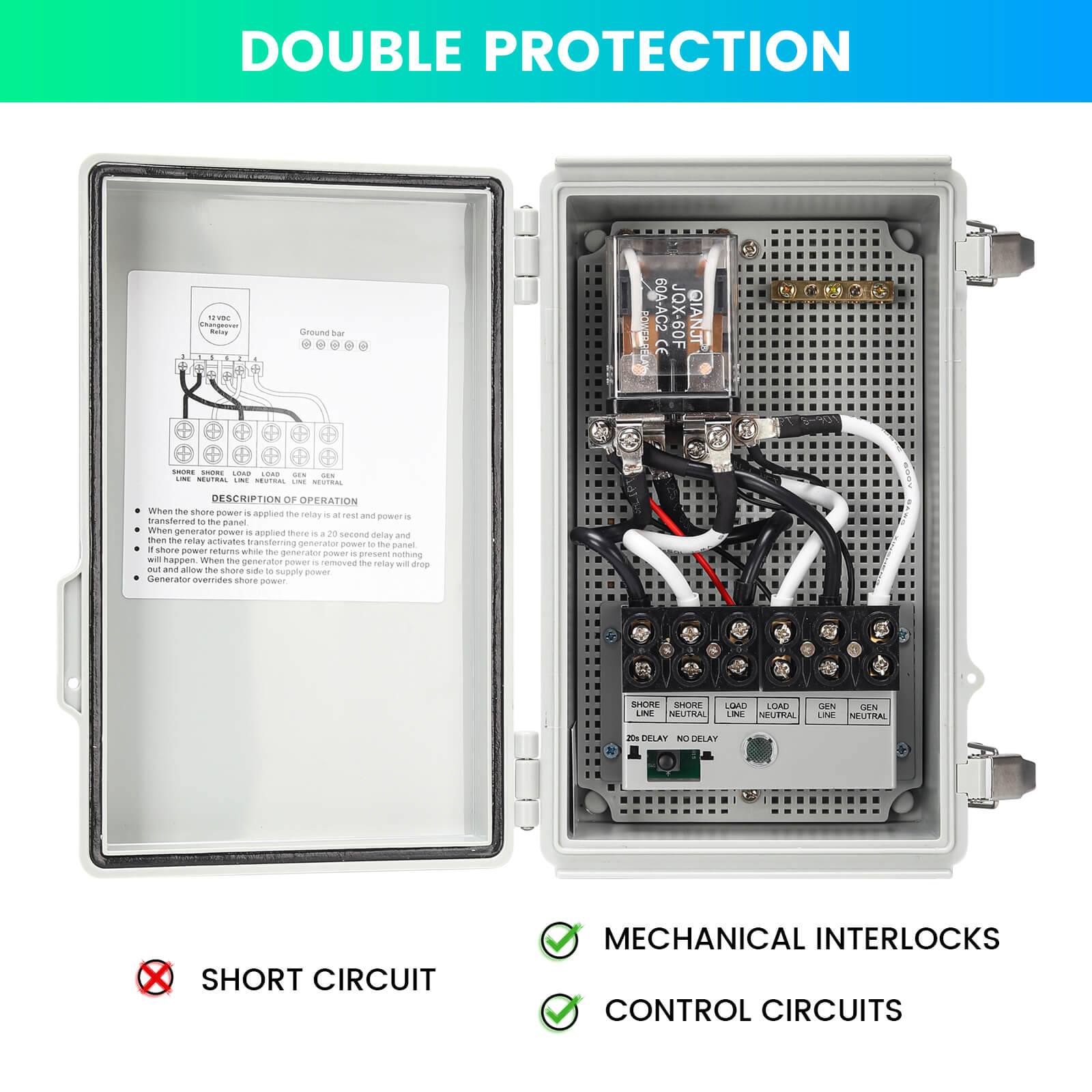 RV Transfer Switch, Briidea Automatic Transfer Switch 30 Amp Applied t ...