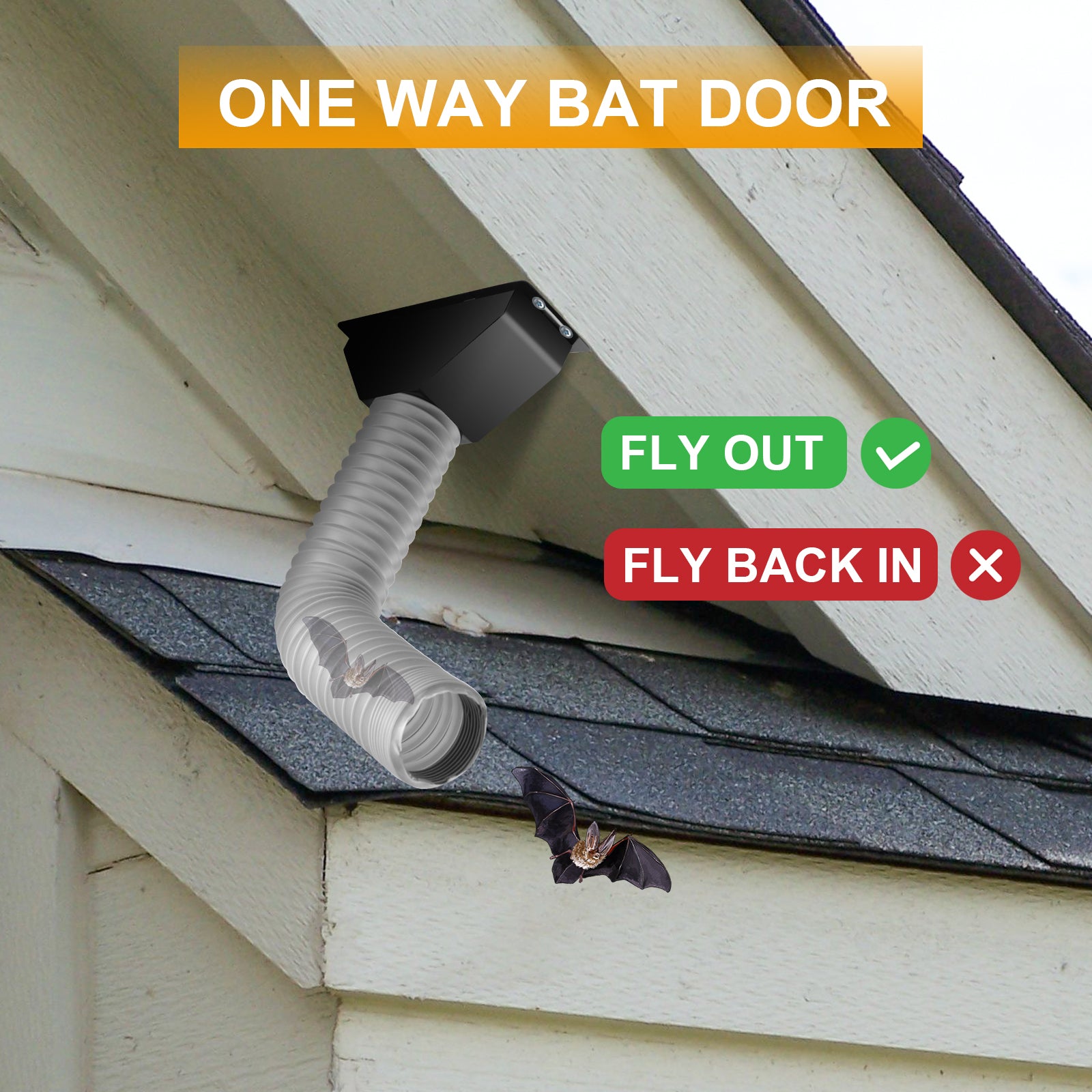 Bat Control Device The Bat Valve, Briidea Bat Exclusion Device, Reusable One Way Bat Door ...