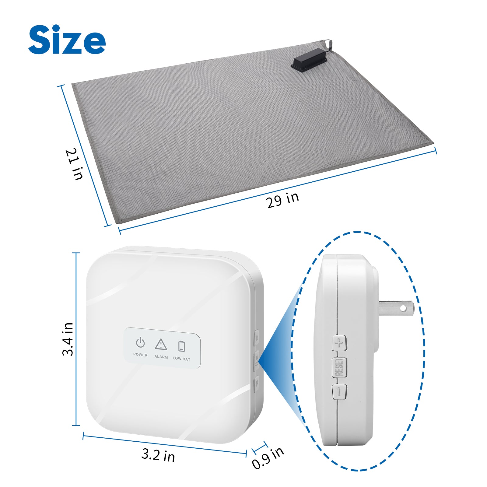 Security Mat briidea Wireless Floor Alarm Mats for Remote Monitoring of Elderly Sle