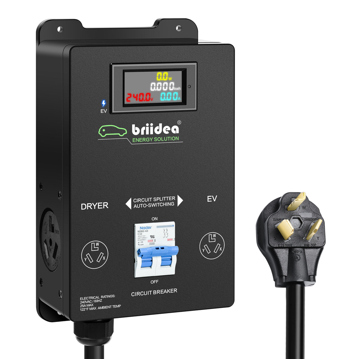 Briidea Automatic Power Switch for Dryer and EV, Fast Charge Your EV ...
