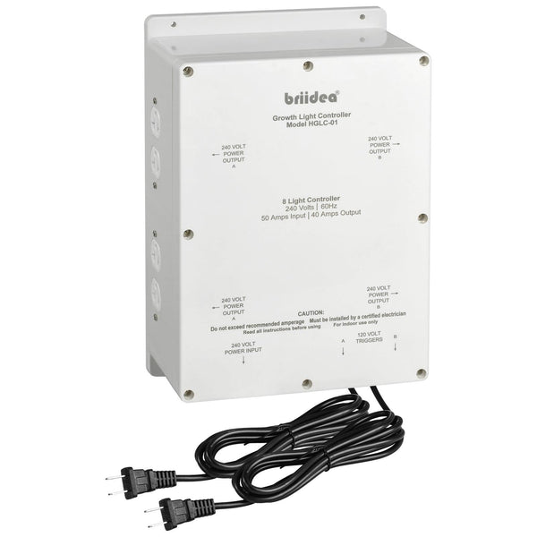 8-Light Controller, Briidea Lighting Relay Ballast Grow Light Controller 8000W 240V with Dual Trigger Cords