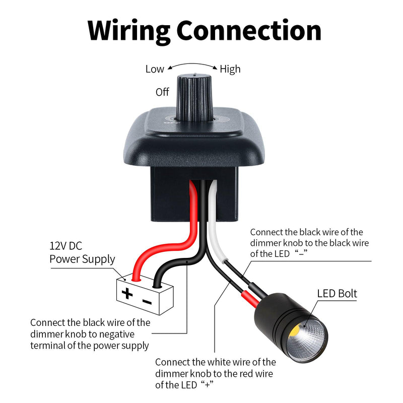 12V 24V Low Voltage LED Dimmer Switch Wall Mount