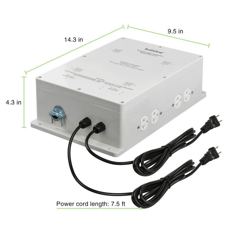 8-Light Controller, Briidea Lighting Relay Ballast Grow Light Controller 8000W 240V with Dual Trigger Cords