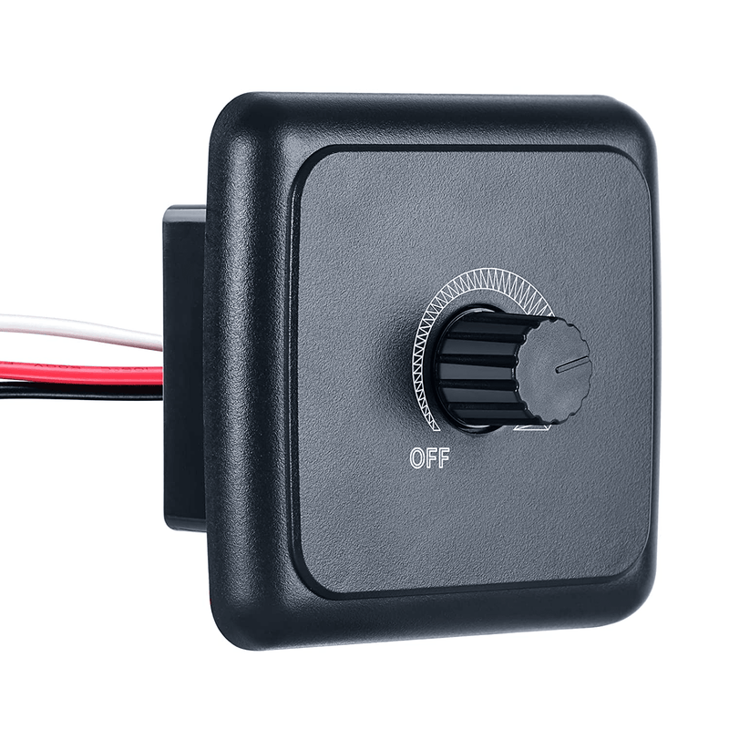 12V Dimmer Switch, Briidea RV 12V 5A 60W Dimmer Switch for LED, Halogen, Incandescent, Used for RVs, Travel Trailers, Marine, Auto, Black