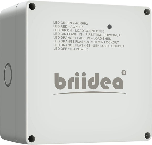50 Amp Smart Management Module (SMM), Briidea Load Management Device to Protect Generator from Overload, Gray