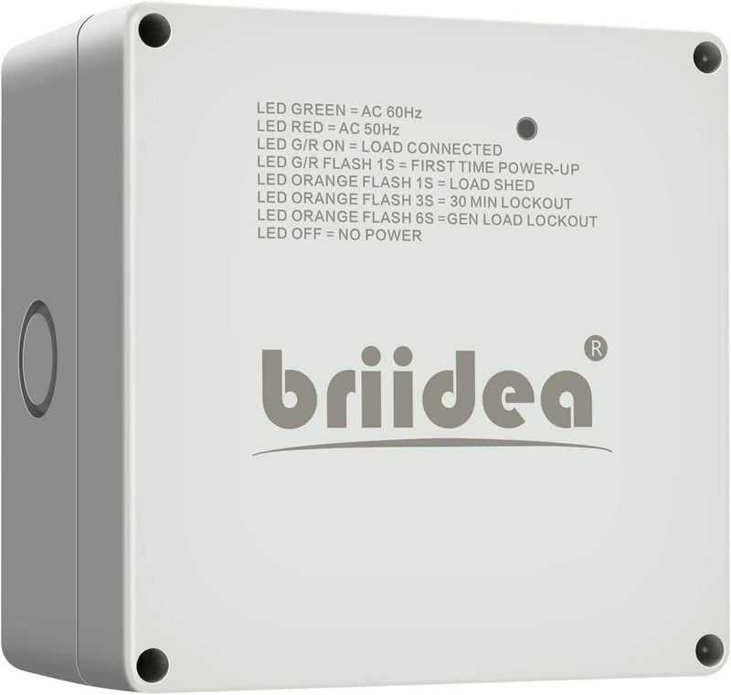 50 Amp Smart Management Module (SMM), Briidea Load Management Device to Protect Generator from Overload, Gray