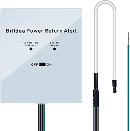 briidea Power Return Alarm, Utility Power Back on Alert for Generator, Loud Siren with LED Indicator