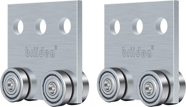 Briidea 4 Wheel Trolley Assembly Roller Trolley Firm Welding Compatible with Unistrut P1000, P1001, P5000, P5001, P5500, P5501 and All 1-5/8" Channel or Taller Strut Channel (Pack of 2)