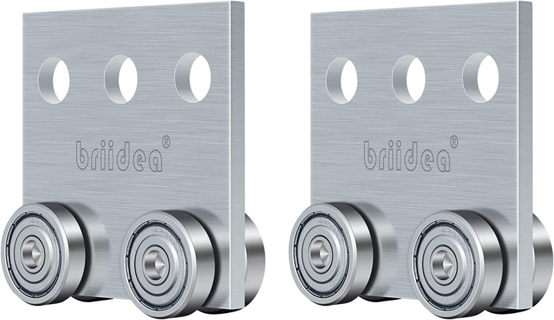 Briidea 4 Wheel Trolley Assembly Roller Trolley Firm Welding Compatible with Unistrut P1000, P1001, P5000, P5001, P5500, P5501 and All 1-5/8" Channel or Taller Strut Channel (Pack of 2)