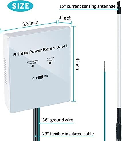 briidea Power Return Alarm, Utility Power Back on Alert for Generator, Loud Siren with LED Indicator