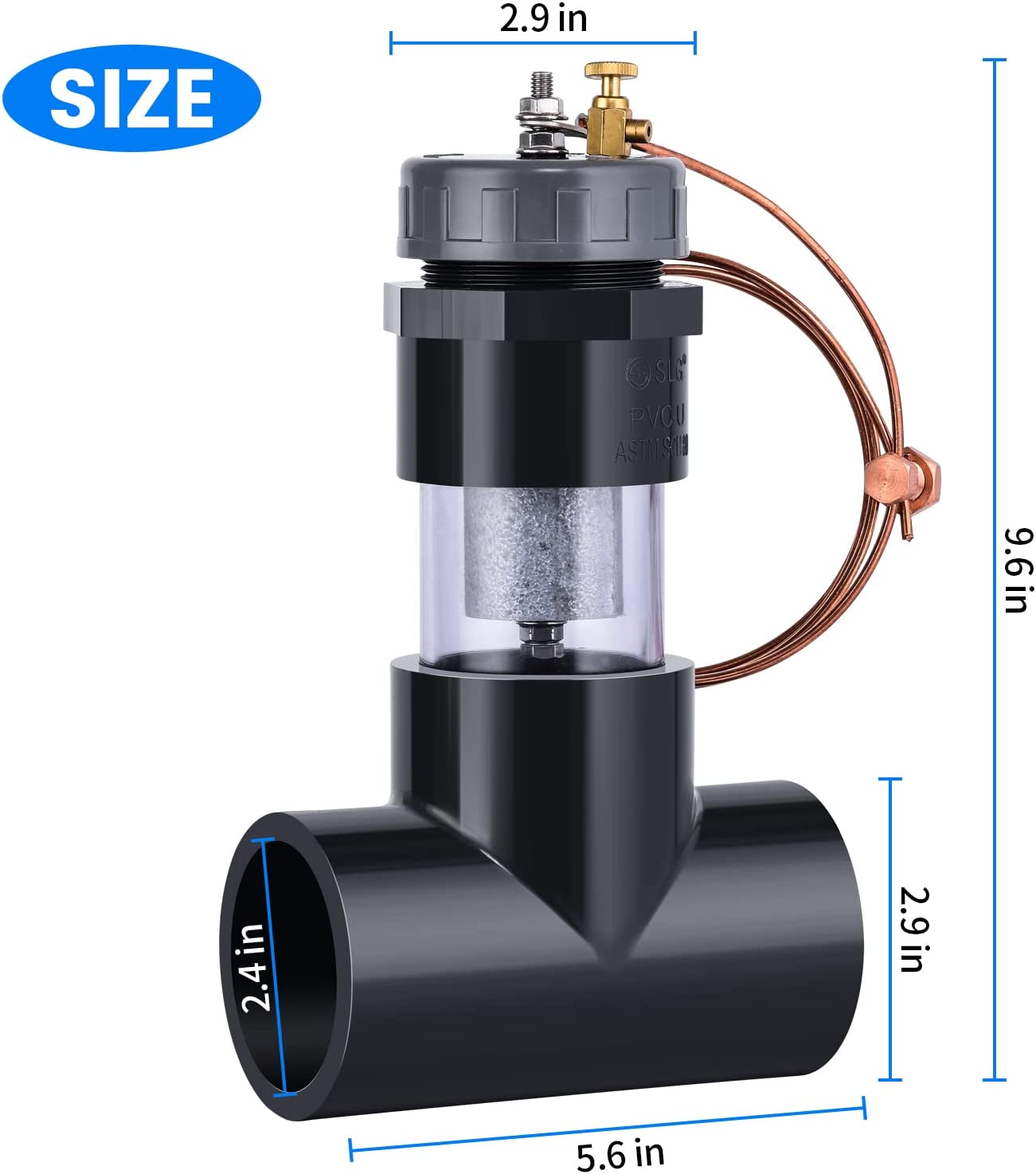 Salt Pool Anode briidea New Install 2'' Inline Zinc Anodes for Saltwater Pools, Swimmi