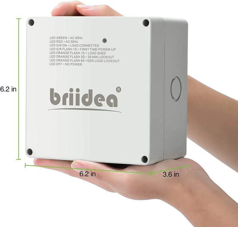 50 Amp Smart Management Module (SMM), Briidea Load Management Device to Protect Generator from Overload, Gray