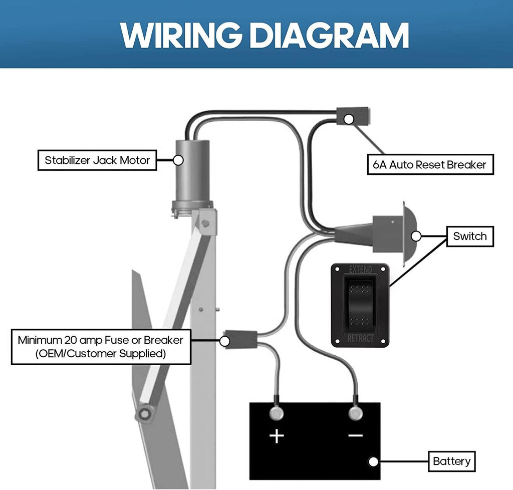 Power Stabilizer Switch, Briidea RV Jack Switch Electric Jack Switch w