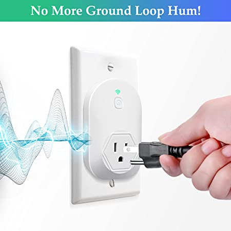 Briidea Ground Loop Hum Eliminator Plug-Style AC Voltage Filter, White