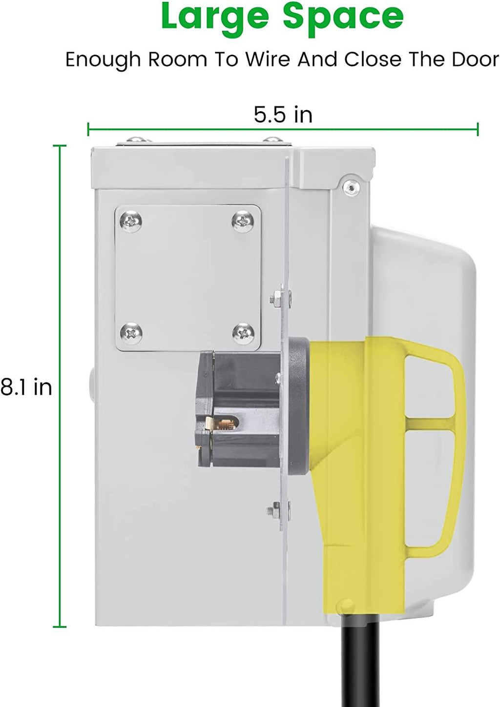 briidea 30 Amp Temporary RV Power Outlet with Breaker, Outdoor Breaker ...