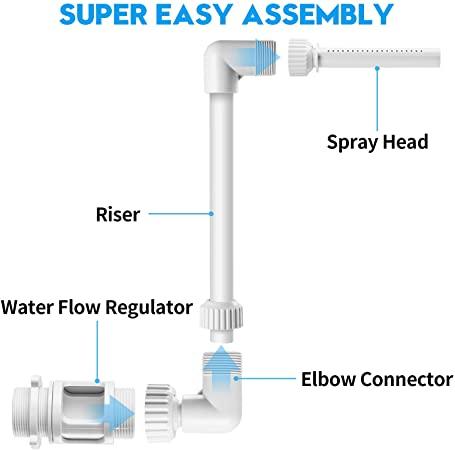 Briidea Adjustable Pool Fountain Waterfall Spray