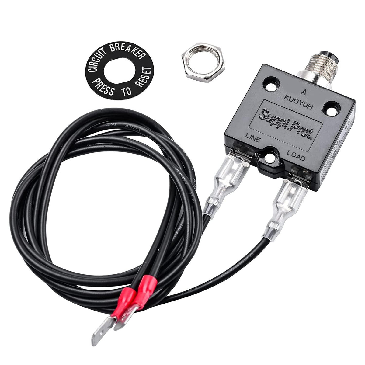 Push Button Circuit Breaker 3 Amp, Briidea Fuse Tester Manual Reset 32