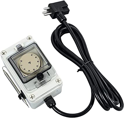 De-Icer Controller, Briidea De-Ice Control Box Automatically Turn On and Off Your 120V De-Icer, Adjustable Temperature Settings for Dock Pond Lake