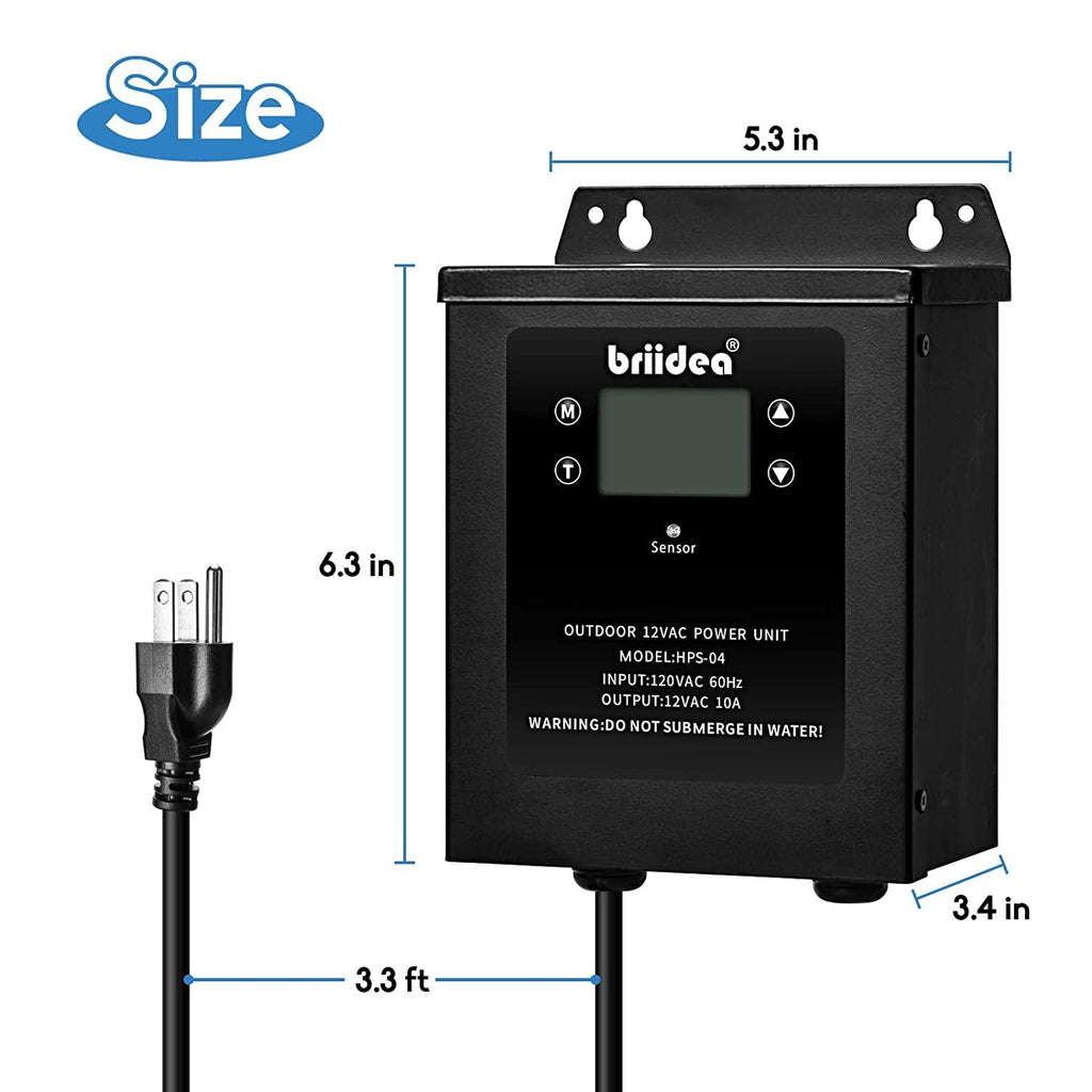 Low Voltage Transformer, Briidea 120W 120V AC to 12V AC Landscape Ligh