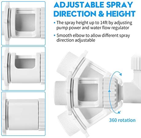 Briidea Adjustable Pool Fountain Waterfall Spray