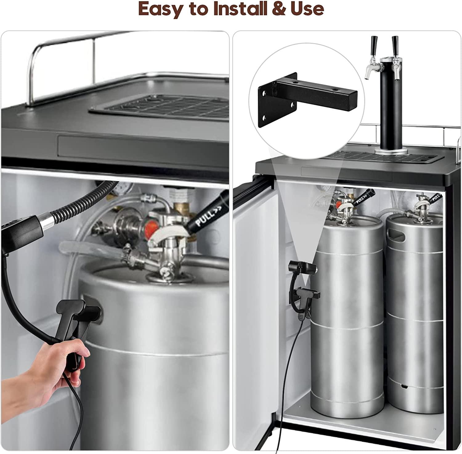 Beer Tower Cooler, briidea Kegerator Tower Cooler with 1/2'' hose and blower, 5V, Noise-free