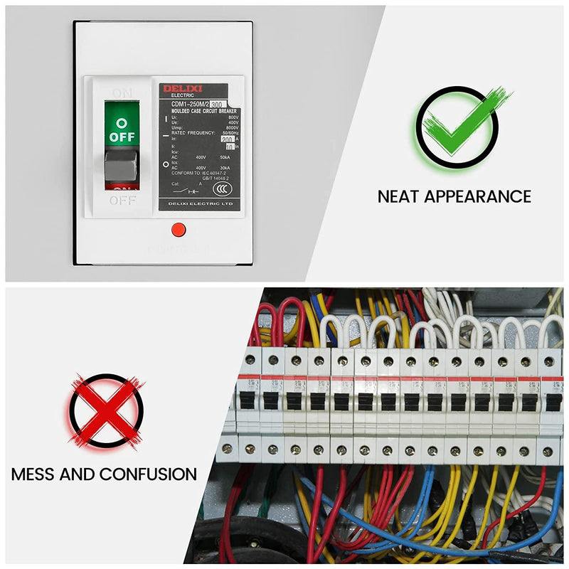200 Amp Disconnect Outdoor Circuit Breaker Enclosure, Briidea Electrical Panel with Main Breaker, IP 65 Waterproof Suitable for Outdoor