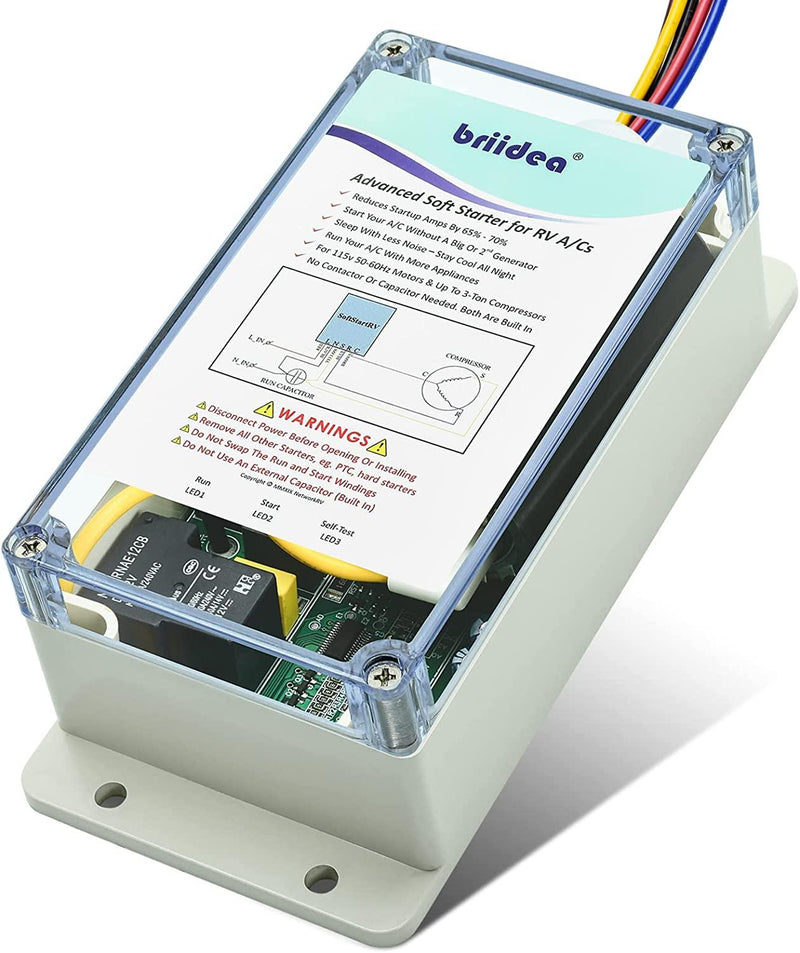 Soft Start for RV Air Conditioner, Briidea Soft Starter Enables Easy Start an A/C & Appliances on RV Power with a Small Generator