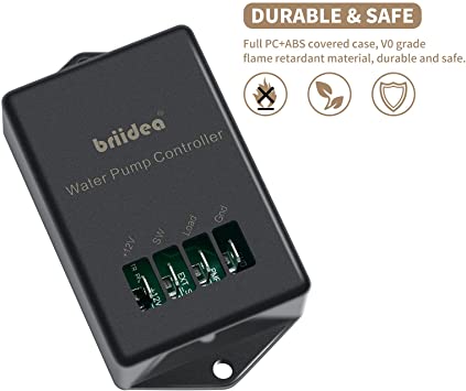 Water Pump Controller, Briidea RV Water Pump Switch 12VDC, 10A for Water Pump, Lighting, Fans in RV, Boat
